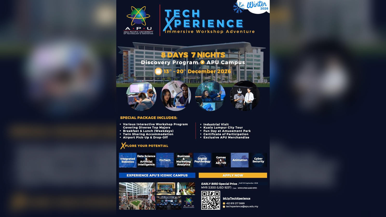 APU TechXperience Winter Camp 2026: Immersive Technology Workshop in Malaysia
