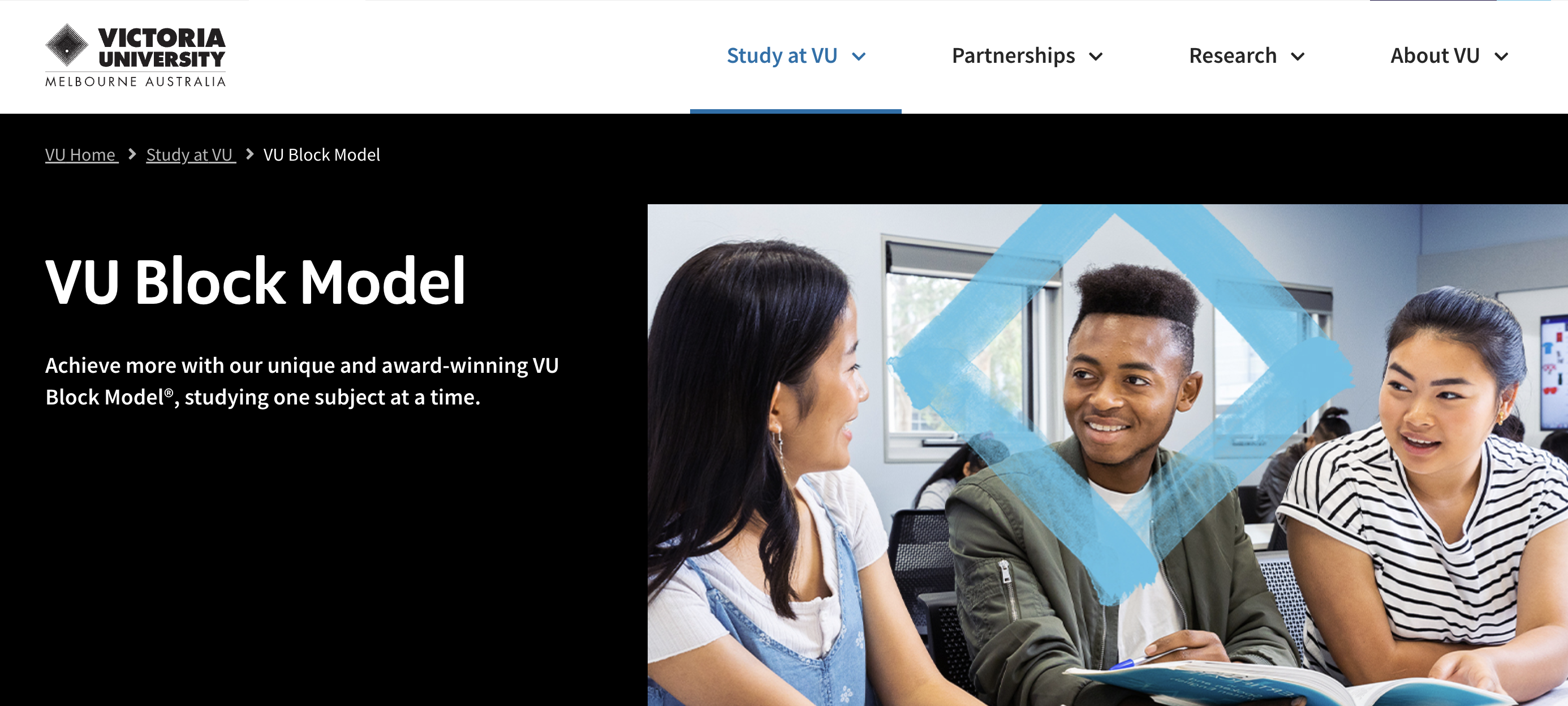 VU Block Model International Scholarship: Worth up to 30% of Tuition Fees for Melbourne Study