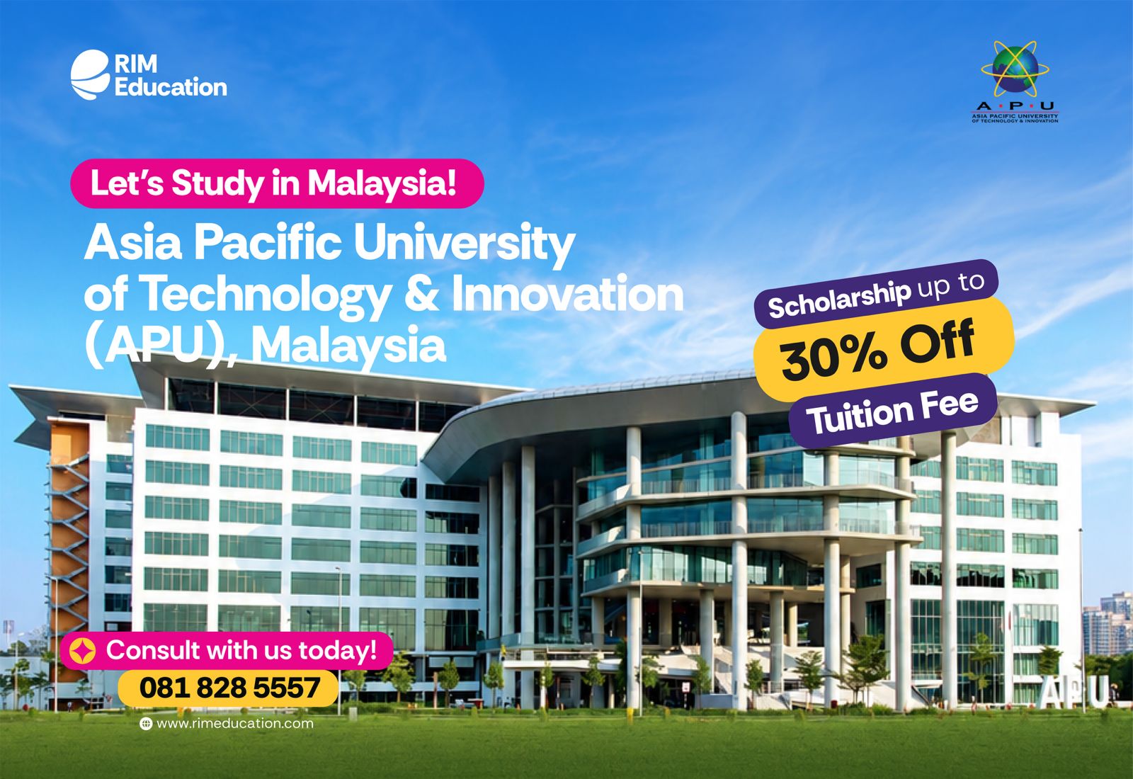 Scholarship 30% Off Your Tuition Fee At APU, Let’s Study in Malaysia!